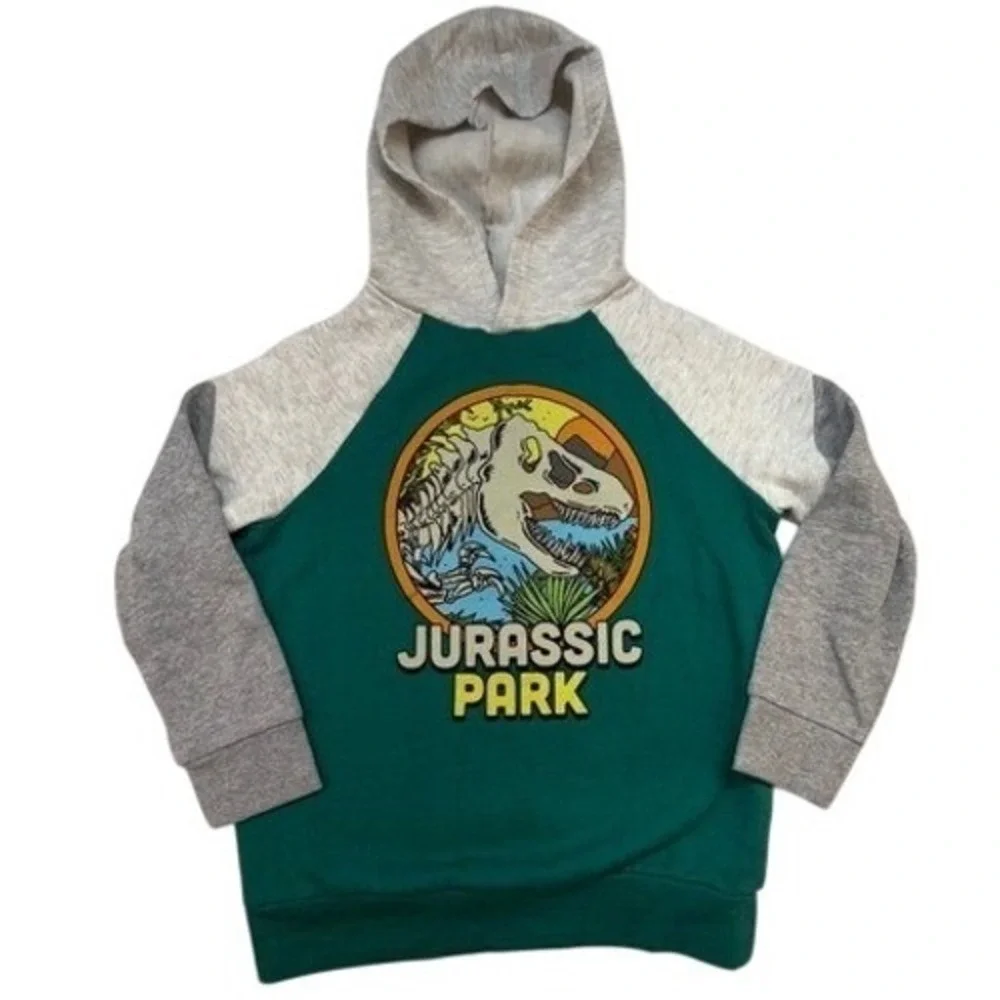Jurassic Park T-Rex Dinosaur Sweatshirt green kids‎ size 7